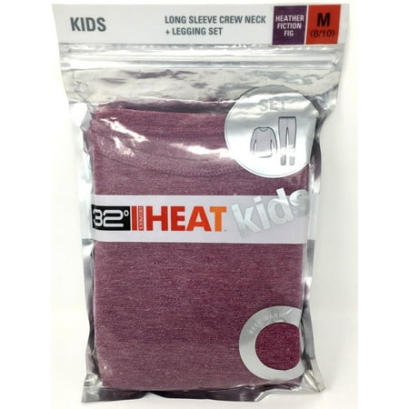 Black Small 32 Degrees Weatherproof Big Boys Base Layer Thermal Shirt Long Underwear Set